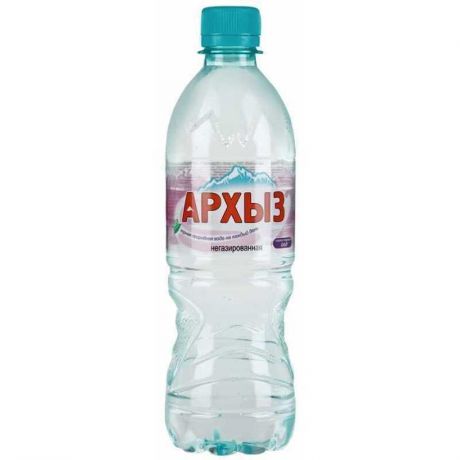 Минеральная вода Архыз негазированная, 0,5л (упаковка 12шт)