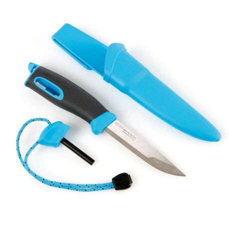 Нож для выживания "Swedish FireKnife" с огнивом, цвет: голубой