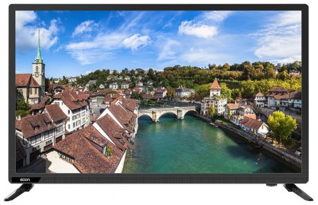 Телевизор ECON LED FULL HD, с встроенным спутниковым и цифровым тюнером 22", черный