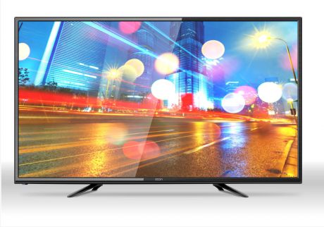 Телевизор ECON LED SMART TV FULL HD, 40" (101см), с встроенным спутниковым и цифровым тюнером, с модулем WI-FI 40", черный