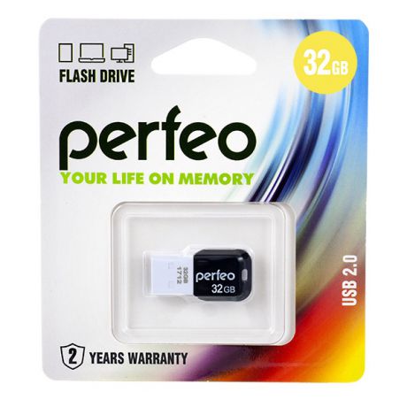 USB Флеш-накопитель Perfeo 32GB M02 белый, черный