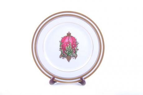 Декоративная тарелка "Ландыши". Фарфор, деколь.Франция, House of Faberge, 90-е гг. ХХ века