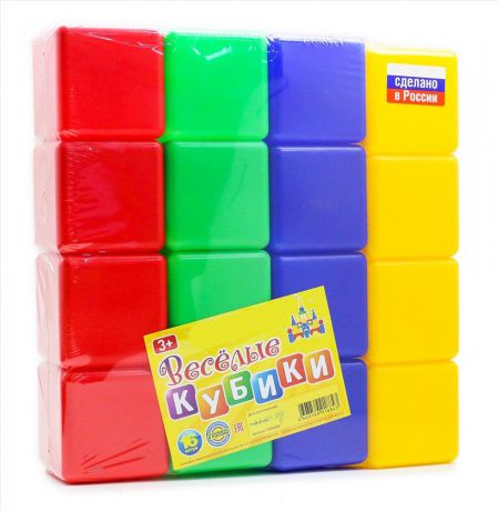 Игровой набор Новокузнецкий завод пластмасс ПИ000008 "Веселые кубики" из 16 шт.