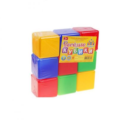 Игровой набор Новокузнецкий завод пластмасс ПИ000006 "Веселые кубики" из 9 шт.