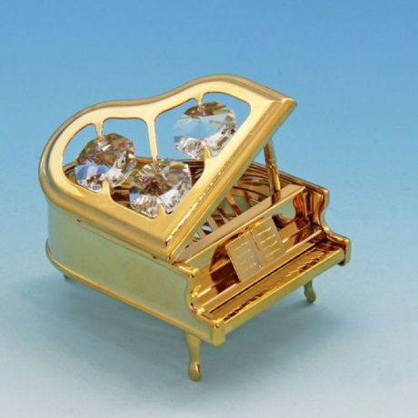 Сувенир Brahner "Рояль", TON07770, с кристаллами Swarovski, золотой, 5 х 3 х 5 см