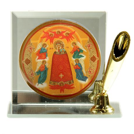 Подставка для канцелярских принадлежностей Икона Божьей Матери Прибавление Ума, с иконой, 157396, мультиколор