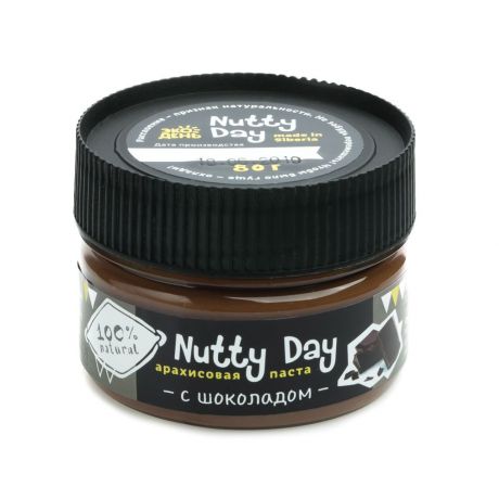 Паста арахисовая с темным шоколадом Nutty Day 80 гр