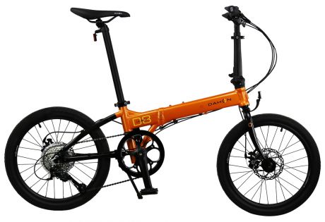 Велосипед складной DAHON LAUNCH D8 оранжевый, крылья, багажник, насос, 8 скоростей