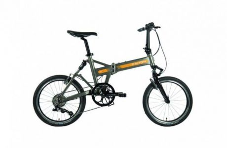 Складной велосипед Dahon Jet D9 Matt Pewter, рама алюминиевая, колёса 20", крылья, багажник, насос, 9 скоростей