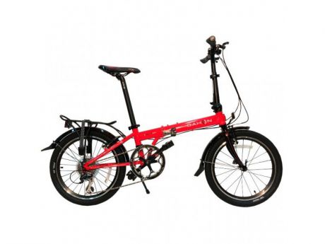 Складной велосипед Dahon Speed D8 Flame (красный), рама стальная, колёса 20", 8 скоростей