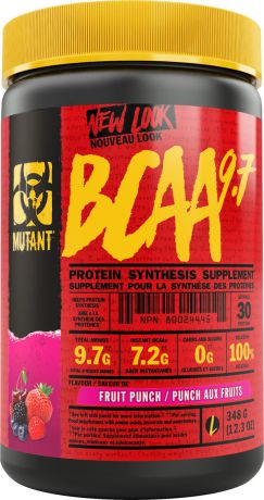 Аминокислоты Mutant BCAA 9.7 Fruit Punch, 348 г