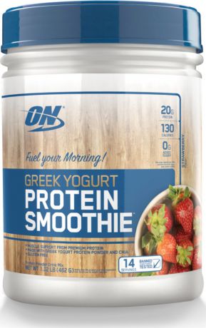 Фитнес питание Optimum Nutrition Greel Yogurt Protein Smoothie Strawberry, 462 г