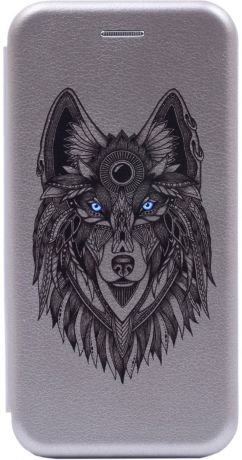 Чехол-книжка Book Art Jack Grand Wolf для Asus ZenFone Max Pro (M2) ZB631KL серый GOSSO CASES