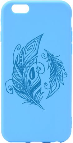 Чехол-накладка Candy 3D Grand Feather для Apple iPhone 6s / 6 синий GOSSO CASES