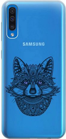 Ультратонкий силиконовый чехол-накладка для Samsung Galaxy A50 с 3D принтом "Grand Raccoon" GOSSO CASES
