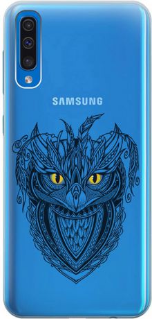 Ультратонкий силиконовый чехол-накладка для Samsung Galaxy A50 с 3D принтом "Grand Owl" GOSSO CASES