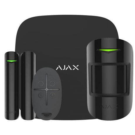 Ajax StarterKit Plus black Комплект смарт-сигнализации с Hub Plus
