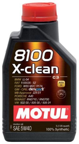 Моторное масло Motul 8100 X-clean 5W-40 1 л