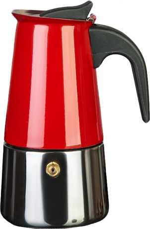 Гейзерная кофеварка "Итальяно", 3752565, красный, на 4 чашки