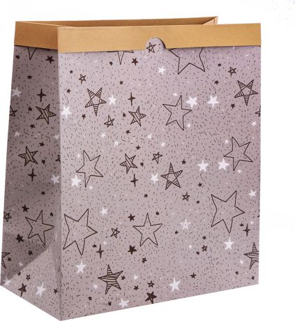 Пакет крафтовый Арт Узор "Звёзды", 3530153, разноцветный, 32 х 36 х 16 см
