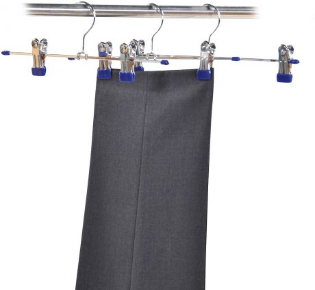 Набор вешалок для одежды Kesper, с зажимами, 1661-0, серый металлик, 3 шт