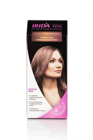 IRIDA TON для окраски волос оттеночный б-м ЗОЛОТИСТЫЙ КАШТАН 50МЛ