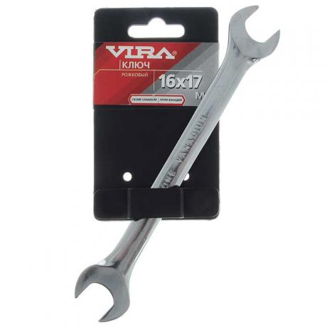 Ключ гаечный рожковый "Vira", 16 x 17 мм
