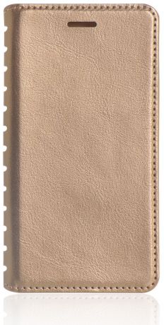 Чехол книжка Gurdini Premium case с силиконом на магните 909682 для Honor 6C Pro ,909682,золотой