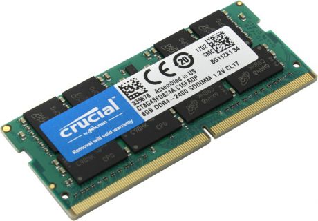 Модуль оперативной памяти Crucial DDR4 8Gb 2400MHz, CT8G4SFD824A