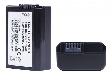 Аккумулятор Prolike PR-NPFW50 (для Alpha ILCE-7M2, NEX-7, NEX-6, NEX-5R, NEX-5N, NEX-C3, NEX-F3, NEX-3, NEX-5, SLT-A37) 1030mAh