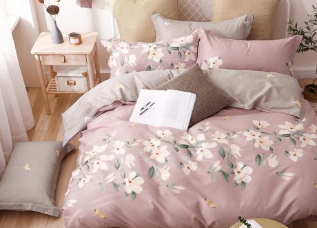 Комплект постельного белья Primavera Classic Single, 26227, темно-розовый, 1,5-спальный, наволочки 70x70