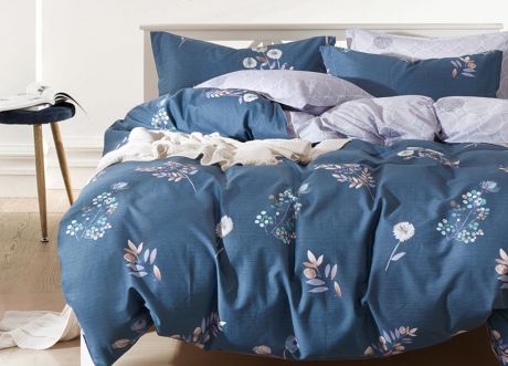 Комплект постельного белья Primavera Classic Family, 26614, синий, семейный, наволочки 70x70
