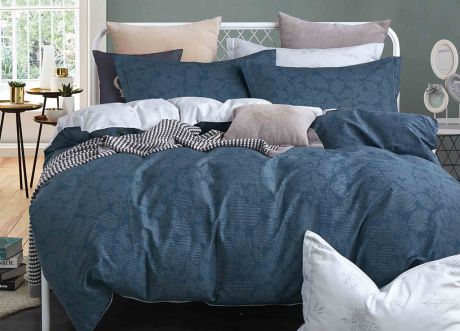 Комплект постельного белья Primavera Classic Single, 26071, синий, 1,5-спальный, наволочки 70x70