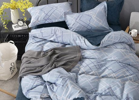 Комплект постельного белья Primavera Classic Euro, 26458, синий, евро, наволочки 70x70