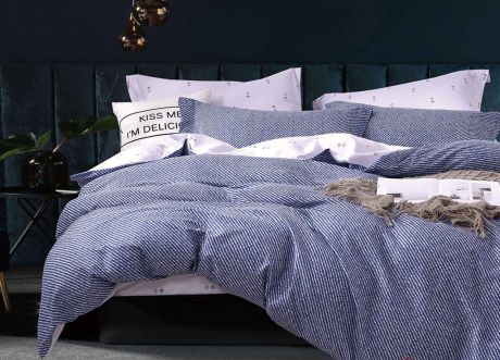 Комплект постельного белья Primavera Classic Single, 26016, синий, 1,5-спальный, наволочки 70x70