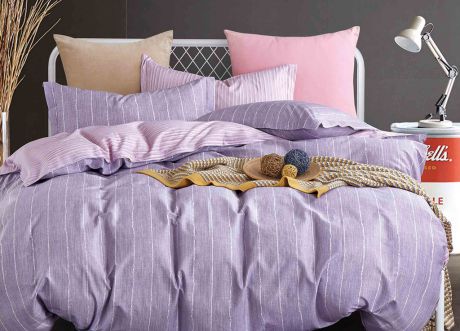 Комплект постельного белья Primavera Classic Single, 26002, фиолетовый, 1,5-спальный, наволочки 70x70