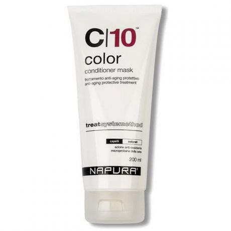 NAPURA Профессиональная маска-кондиционер для окрашенных волос. Анти-эйдж защита цвета C10 COLOR (200ml)