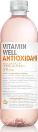 Вода витаминизированная Vitamin Well Antioxidant, персик, 12 шт х 500 мл