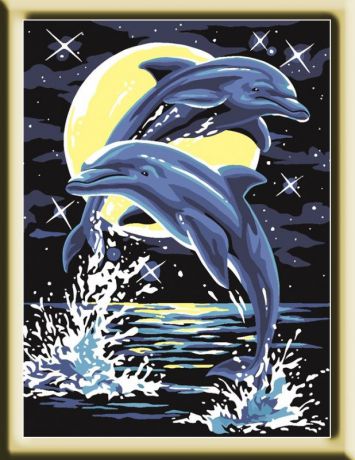 Картина по номерам Color KIT "Лунные дельфины", CE107