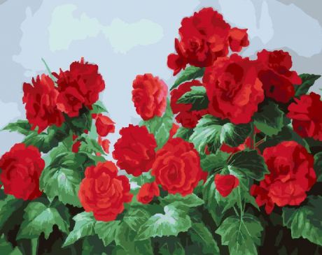 Картина по номерам ВанГогВоМне Куст розы