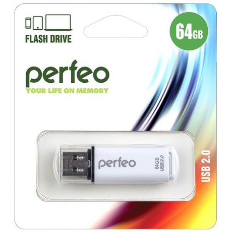 USB Флеш-накопитель Perfeo 64GB C13 белый