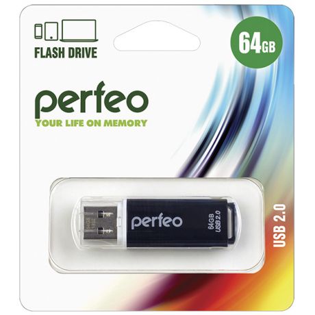 USB Флеш-накопитель Perfeo 64GB C13 черный