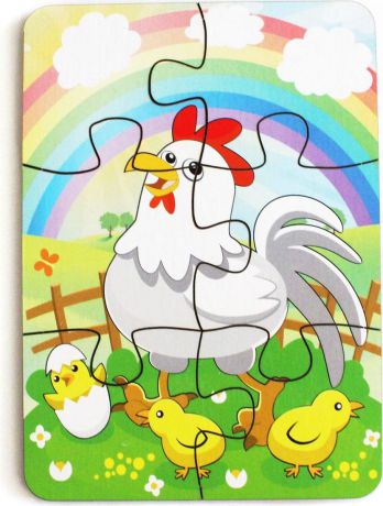 Игрушки Тимбергрупп Пазл для малышей Курица и радуга