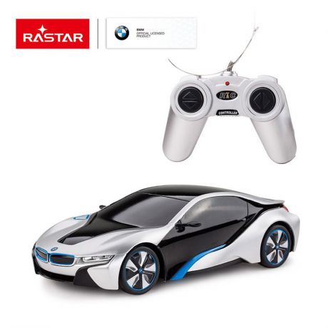 Машина радиоуправляемая Rastar BMW I8, 48400S, серебряный