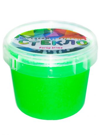 Слайм СТЕКЛО серия Party Slime, 100 гр, зеленый неон