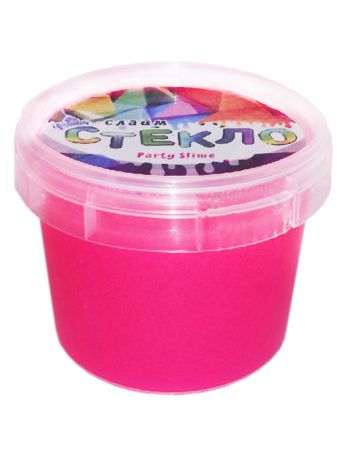 Слайм СТЕКЛО серия Party Slime, 100 гр, розовый неон