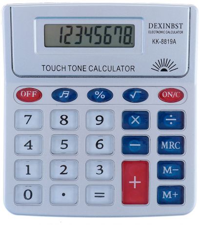 Калькулятор KK-8819А, настольный, 08-разрядный, 2404988, мультиколор
