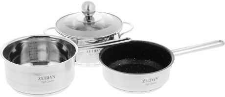 Набор мини-посуды Zeidan, Z-50401, с крышками, 4 предмета