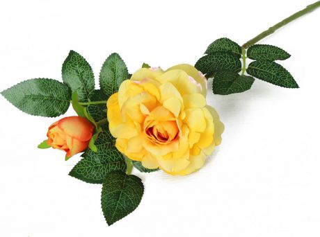 Искусственные цветы "Роза Моника", 2803014, желтый, 50 см