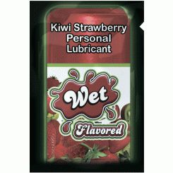 Гель-Лубрикант Wet Flavored Kiwi Strawberry Pouch, 3 мл